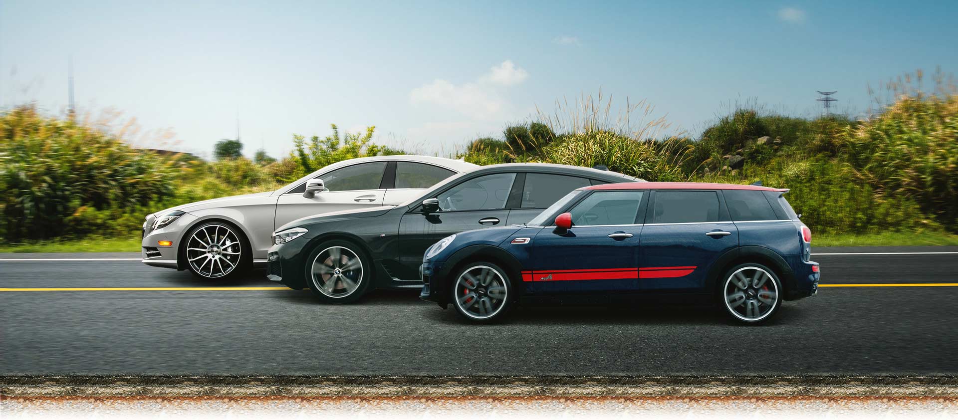 Three cars on the road | CS Motorwerks